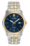 Citizen, Watch, Gents, Corso, Dress Classic, BM7334-58L, Eco Drive, Mens, Blue  Dial, Two Tone Bracelet