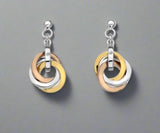 Hot Diamonds, Earrings, Trio Collection, Rose and Yellow Gold, Sterling Silver, DE389