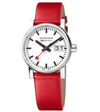 Mondaine, Watch, MSE.30210.LC, EVO 2, 30mm, Big Date, Red Vegan Grape Leather