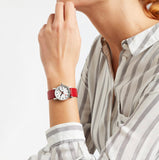 Mondaine, Watch, MSE.30210.LC, EVO 2, 30mm, Big Date, Red Vegan Grape Leather