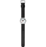 Mondaine, Watch, A658.30323.11SBBV. Black Vegan Grape Leather Strap. 30mm
