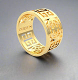 Guess, Jewellery, Ring, Greek Peony Cut Out, UBR29033-56, Ladies' Yellow Gold Plated.