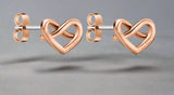 Calvin Klein Jewellery, Earrings, KJ6ME000100, Ladies, Knotted Heart Rose Gold PVA