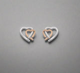Hot Diamonds, Earrings, Stud, Heart, Must Loved Collection, Rose Gold Plated, Sterling Silver, DE532