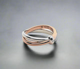 Hot Diamonds, Ring, (N) Eternal Collection, Rose Gold Plated, Sterling Silver, Eternity, Vermil, Interlocking, DR112
