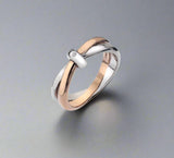 Hot Diamonds, Ring, (N) Eternal Collection, Rose Gold Plated, Sterling Silver, Eternity, Vermil, Interlocking, DR112