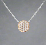 Waterford Jewellery, Pendant, Petite Rose Gold Toned Disc, Sterling Silver, WP187