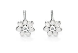 D For Diamonds, Earrings, Daisy, Flower, White Enamel, Silver Filigree, E4122, Kids, Children’s, Jewellery