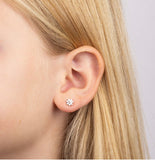 D For Diamonds, Earrings, Daisy, Flower, White Enamel, Silver Filigree, E4122, Kids, Children’s, Jewellery
