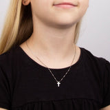 D For Diamonds, Pendant, Cross, Silver, P800, Kids, Children’s, Jewellery, Neckace