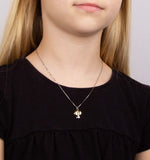 D For Diamonds, Pendant, Ángel, Silver and Gold Plate, P4019, Kids, Children’s, Jewellery, Necklace