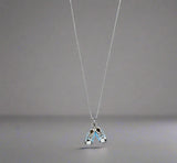 D For Diamond, Pendant, ABC Enamel Baby Blue Booties, Silver, P4441, Kids, Children’s, Jewellery, Necklace