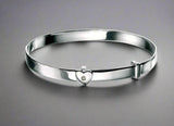 D For Diamond, Expandable Bangle, Silver, B773, Kids, Children’s, Jewellery