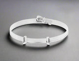 D For Diamond, Expandable Bangle Bow, Silver, B4781, Kids, Children’s, Jewellery