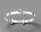 D For Diamond, Expandable Bangle Bow, Silver, B4781, Kids, Children’s, Jewellery