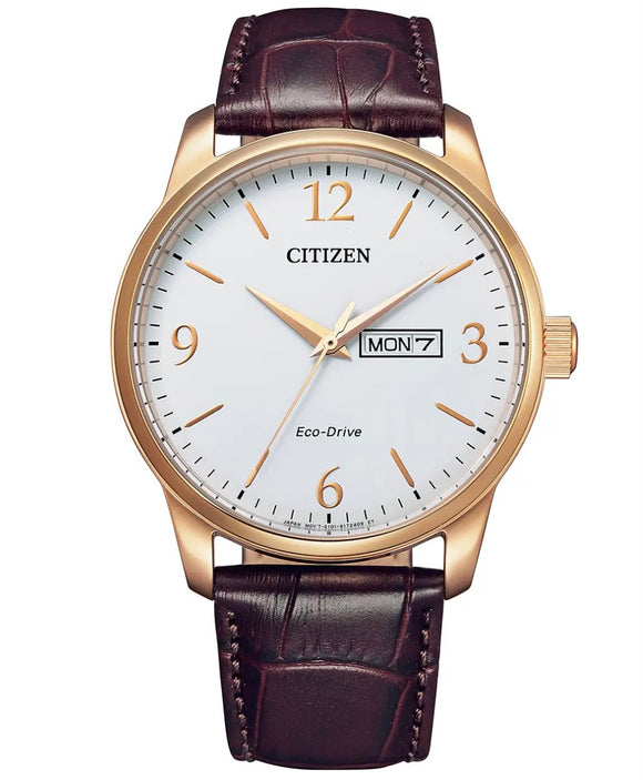 Citizen, Watch, Dress Classic, BM8553-16A, Eco Drive, Mens, White Dial, Leather Strap