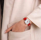 Mondaine, Watch, MSL.31110.LCV, Petite Cushion, Red, Vegan, Grape Leather, 31mm