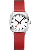 Mondaine, Watch, MSL.31110.LCV, Petite Cushion, Red, Vegan, Grape Leather, 31mm