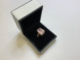 Vintage,Antique, Ring, 9ct Rose Gold, Rose Quartz, Diamonds, Size R1/2, (60)