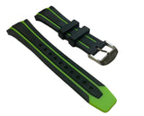 Citizen, Replacement Strap, Scuba, Fin, 26mm, Rub Silicon, Black, Green, Eco Drive, BN0090-01E, 59-S52813
