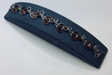 Baltic Amber, Sterling Silver, Link Bracelet, Hand Crafted, Triple Petal