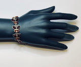 Baltic Amber, Sterling Silver, Link Bracelet, Hand Crafted Butterfly Design