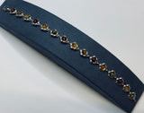 Baltic Amber, Sterling Silver, Link Bracelet, Hand Crafted, Flower, Green Amber, Mix