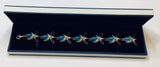 Baltic Amber, Sterling Silver, Link Bracelet, Hand Crafted Beetle Design