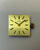 Omega De Ville, Gold/ Steel, Square, Ladies, Leather, Mechanical, cal 485, 511.0407