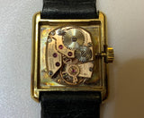 Omega De Ville, Gold/ Steel, Square, Ladies, Leather, Mechanical, cal 485, 511.0407