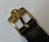 Omega De Ville, Gold/ Steel, Square, Ladies, Leather, Mechanical, cal 485, 511.0407