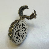 Silver, Pendant, Aqua Marine, Gold, (18ct), Two Tone, (925), Antique, Vintage