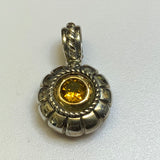 Silver, Pendant, Topaz, Gold, (18ct), Two Tone, (925), Antique, Vintage