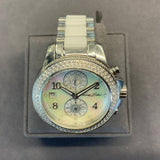 Thomas Sabo, Watch, Ceramic, White,  Swarovski crystals, Vintage, Woman’s, 2 Dials, Chronograph, Day Display, Silver, DC Jewellers