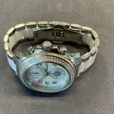 Thomas Sabo, Watch, Ceramic, White,  Swarovski crystals, Vintage, Woman’s, 2 Dials, Chronograph, Day Display, Silver, DC Jewellers