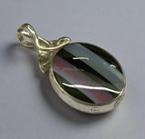 ,,Silver, Double Sided, Pendant, DSW, deepBlue & White, Agate, (925), Antique, Vintage, Lar