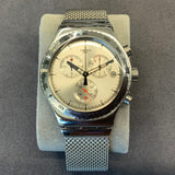 Swatch, Watch, Irony, SR936SW,  Stainless Steel, Silver Dial, Silver Mesh Strap, DC Jewellers