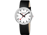 Mondaine, Watch, MSX.3511B.LB, Giant, 35mm, Black Leather Strap.