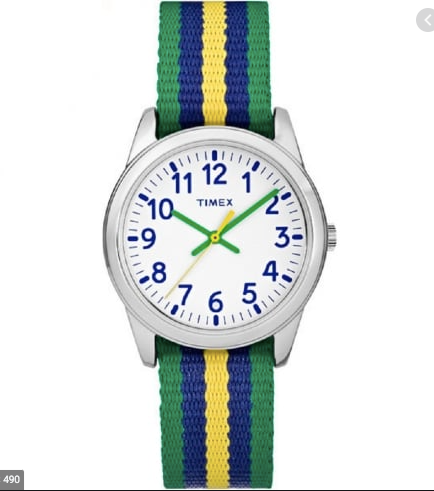 Timex, Watch, Kids, Weekender,  White Dial,  Multi Colour,  Nylon Strap.
