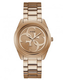 Guess, Watch, Ladies, l W1082L3, Rose Gold Plated,  with Rose Gold Dial and XL Logo.