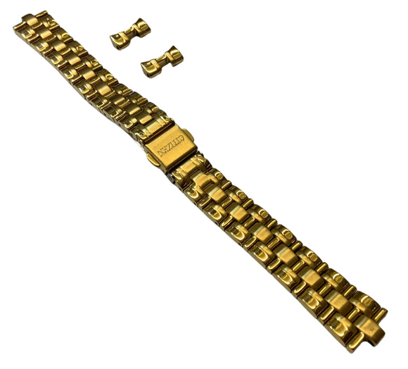 Citizen, Replacement Strap, Genuine, 15mm, Gold Plated, Shoulders, FE1152-52P