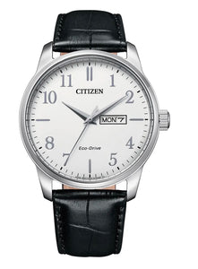 Citizen, Watch, Dress Classic, BM8550-14A, Eco Drive, Mens, White Dial, Leather Strap
