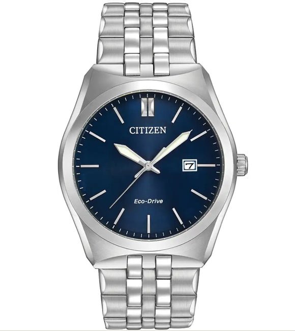 Citizen, Watch, Gents, Corso, Dress Classic, BM7330-59L,  Eco Drive, Mens, Blue Dial, Stainless Steel