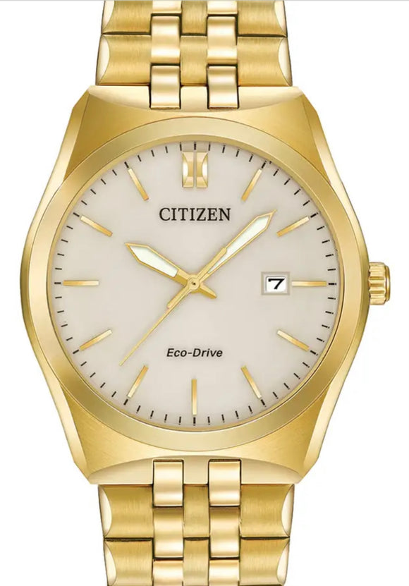 Citizen, Watch, Gents, Men’s Bracelet, BM7332-53P, Eco Drive, Black Dial, Gold Tone.