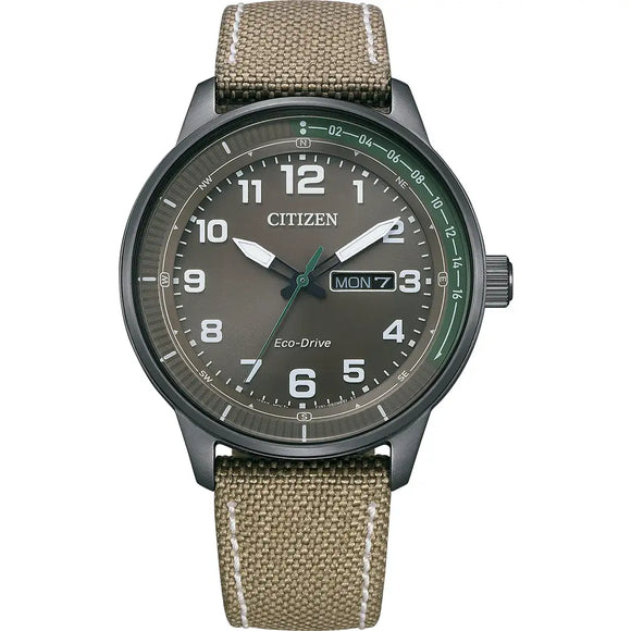 Citizen, Watch, Gents, TTE Weekender, BM8595-16H, Eco-Drive, Brown Dial, Canvas Strap