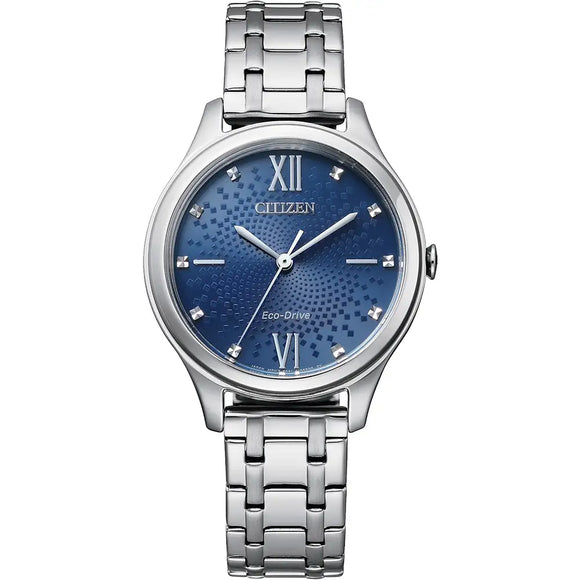 Citizen, Watch, Ladies, Bracelet, EM0500-73L, Eco-Drive, Blue Dial, Stainless Steel Bracelet