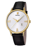 Festina, Watch, Classic Strap, F16825/1, Leather Strap, Gold Plated, Bracelet