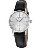 Festina, Watch, Woman’s, Silver, F20254/1, Leather Strap, Bracelet