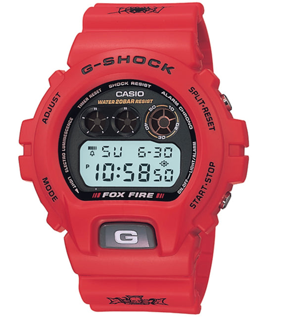 G-Shock, Watch, Fox Fire, Vintage, Collectable, New, DW6900H-4, 1289,  Digital, Red, Spider Cross Skull