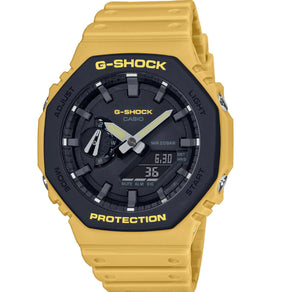 G-Shock, Watch, Layered Bezel, GA-2110SU-9AER, 5611, Analog, Digital, Yellow